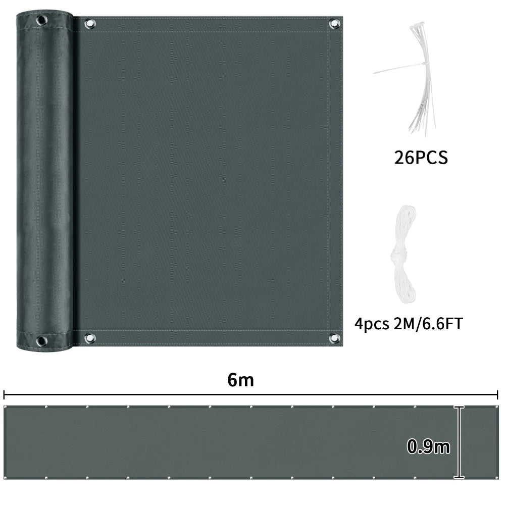 Outdoor Privacy Screen Fence Sunshade Net | Balcony Garden