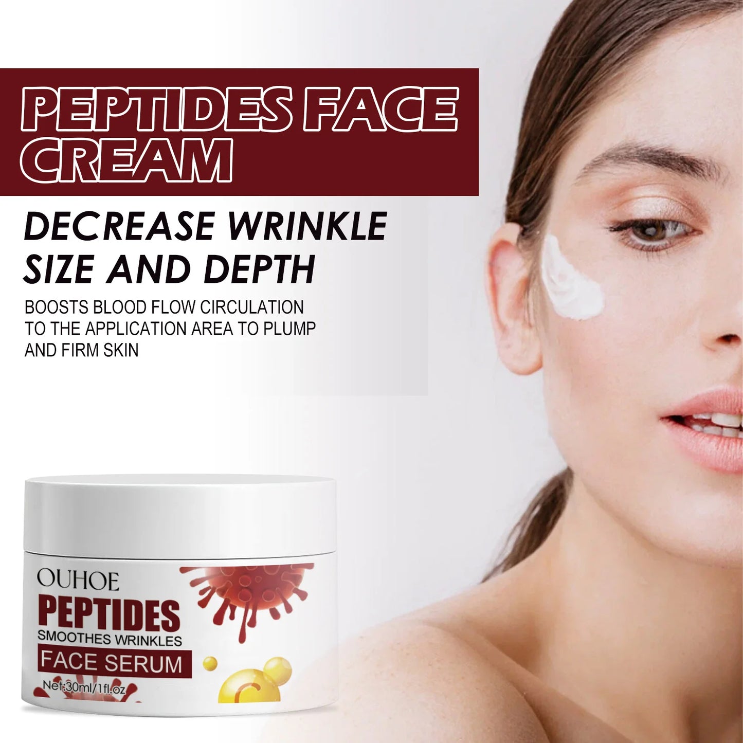OUHOE Peptide Face Cream – Anti-Aging Firming Moisturizer