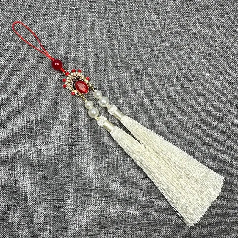 Antique Hanfu Tassel Pendant | Ethnic Cheongsam Décor 25cm