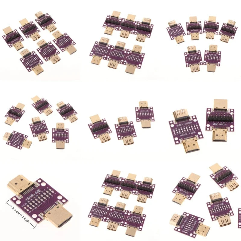 HDMI Test Adapter Board Male Female PCB Conversion Module