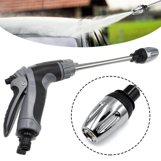 High Pressure Car Wash Water Gun Household Car Wash Tools Metal Extension Rod Rubber Coating Hand Garden Irrigation Peaceful Pleasures Health and Wellness