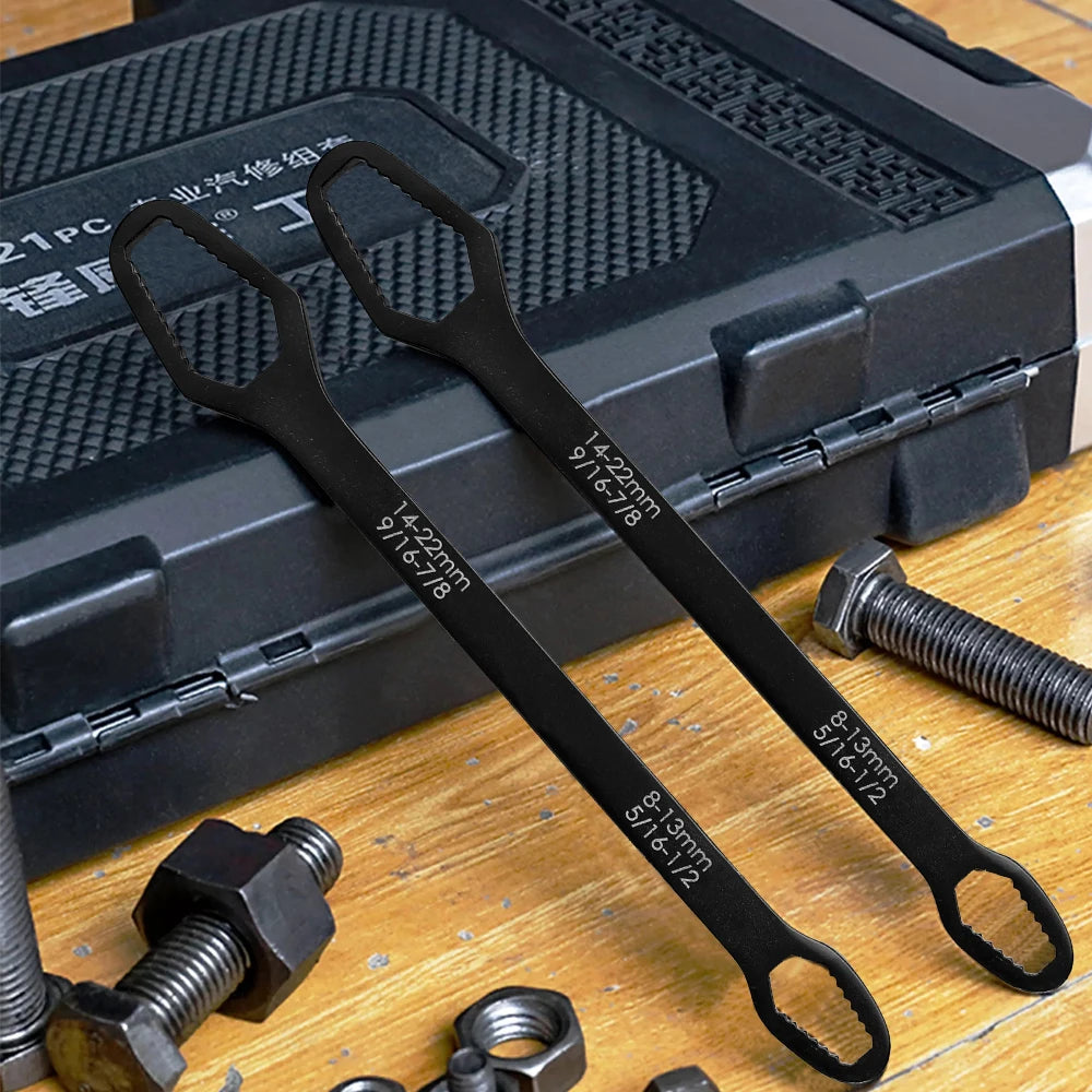 3-17mm8-22mm Universal Torx Wrench Adjustable Multifunction Wrench Board Double-head Multipurpose Torx Spanner Repair Hand Tools Peaceful Pleasures Health and Wellness