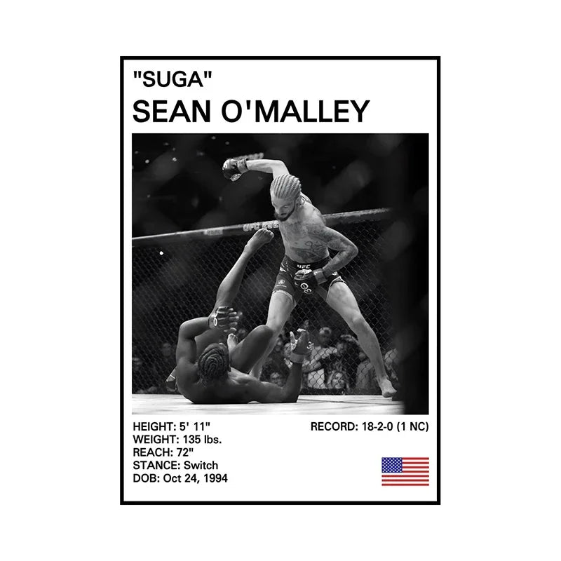 Black and White Boxing Legends Canvas Poster Boxing Inspirational Canvas Painting Print Wall Art for Gym Bedroom Home Decor Peaceful Pleasures Health and Wellness 33 30x40cm Unframed