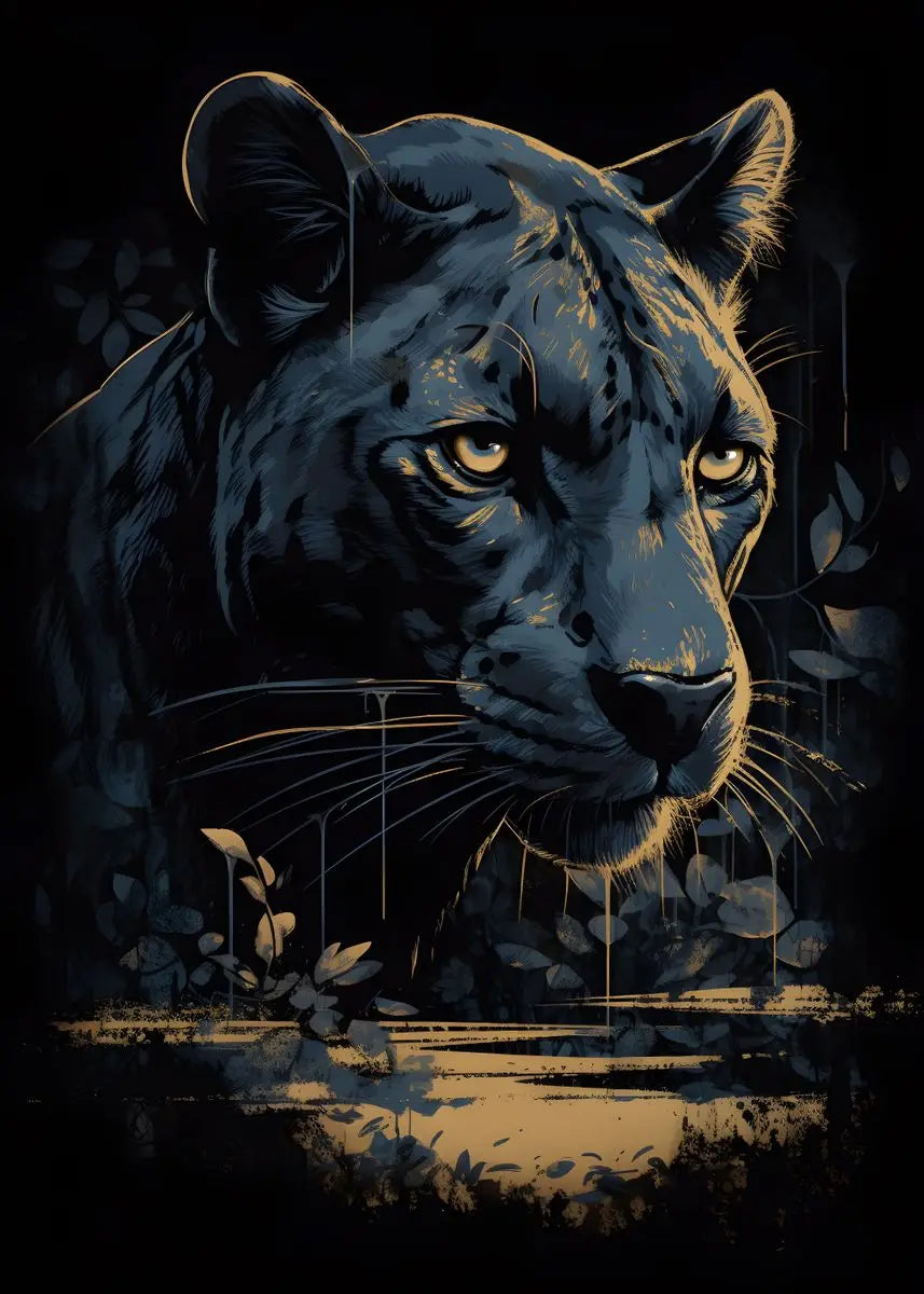 Abstract Wildlife Canvas Wall Art | HD Animal Print Poster