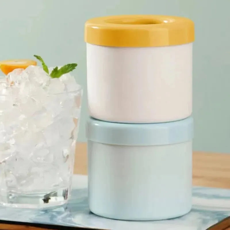Cylinder Silicone Ice Cube Mold with Lid – Press & Pop Design Peaceful Pleasures Health and Wellness