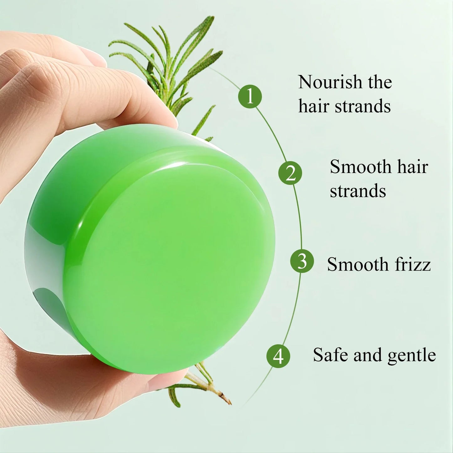 Rosemary Shampoo Bar – Sulfate-Free, Balances Scalp & Volume