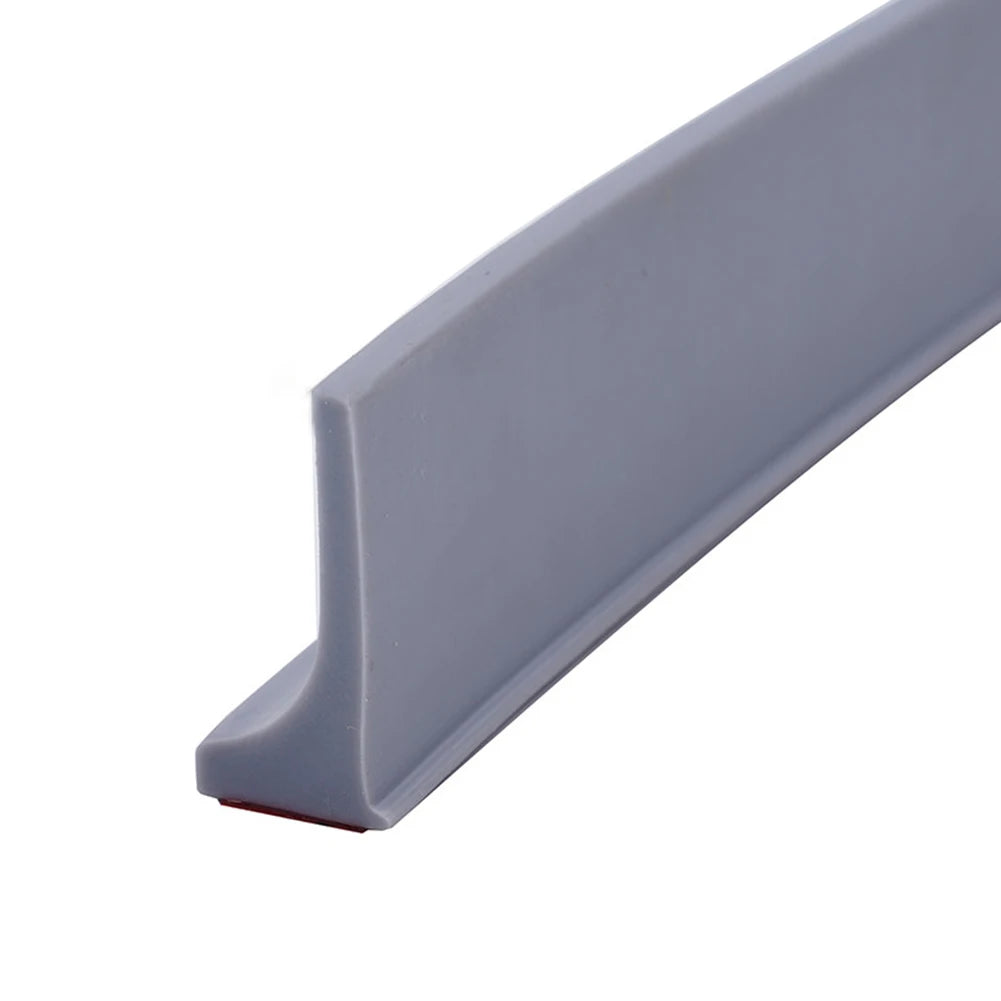 Silicone Shower Barrier Bathroom Water Stopper Retaining Strip