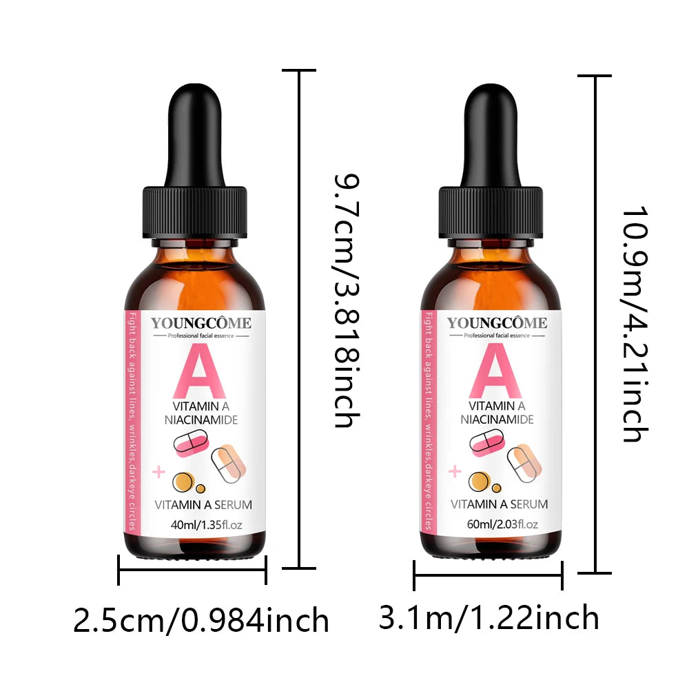 Vitamin A Serum with Retinol & Hyaluronic Acid - Brighten Skin & Hydrate Under Eye Area - Gentle Daily Skincare Peaceful Pleasures Health and Wellness