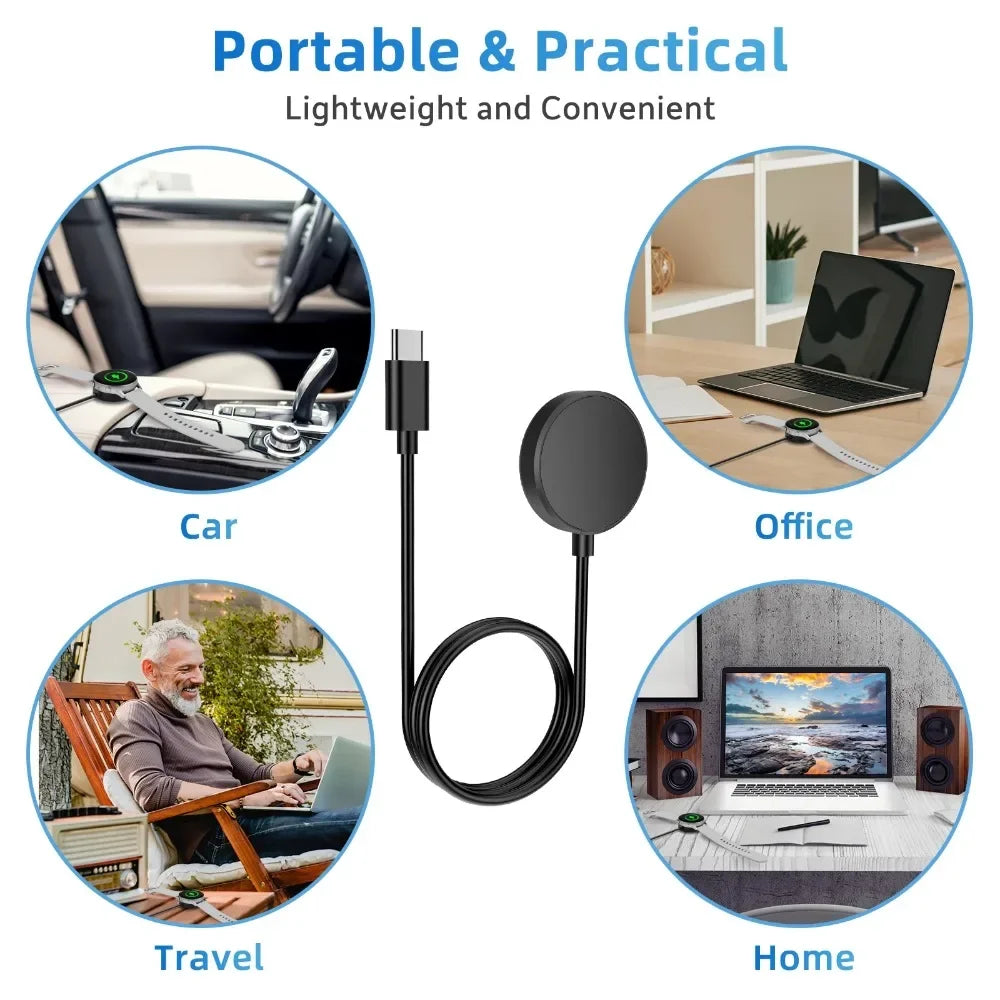 Samsung Galaxy Watch USB-C Magnetic Charger | Watch 4 5 6 7 Peaceful Pleasures Health and Wellness