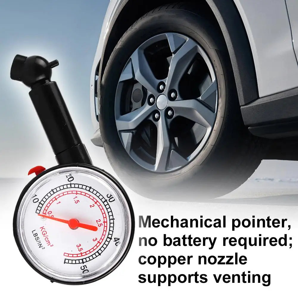 Auto Car Tire Pressure Gauge High-precision Tire Pressure Monitor Stainless Steel Manometer Air Pressure Meter Dial Tire Gauge Peaceful Pleasures Health and Wellness