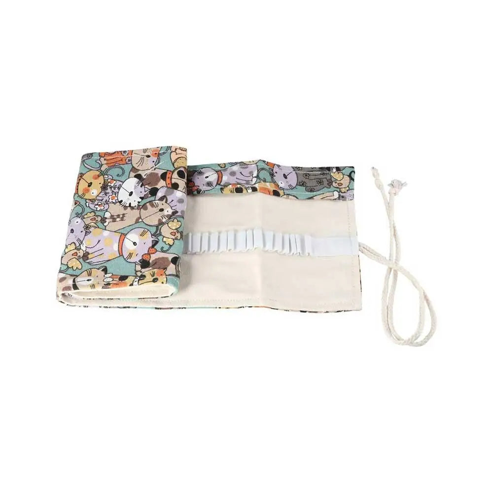 Boys Girls Creative Cute Cat Large Capacity Canvas School Supplies Pen Bag Pencil Bags Pencil Case Stationery Pouch Peaceful Pleasures Health and Wellness