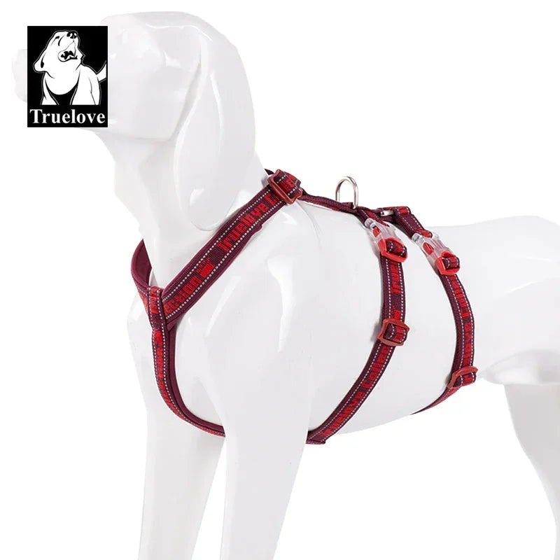 Truelove Double H Harness Neoprene Padding Durable Strong Reflective Gow in the Dark Aluminum Alloy Fitting Light Weight TLH6571 Peaceful Pleasures Health and Wellness Wine Red S China Mainland