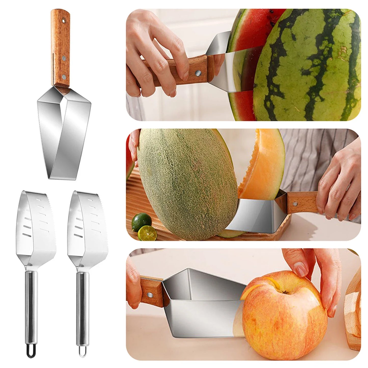 Stainless Steel Watermelon Slicer | Portable Fruit Cutter
