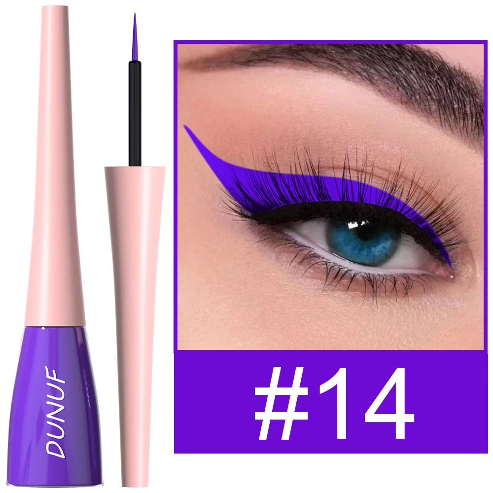 DUNUF Waterproof Liquid Eyeliner – Smudge-Proof, 8+ Colors
