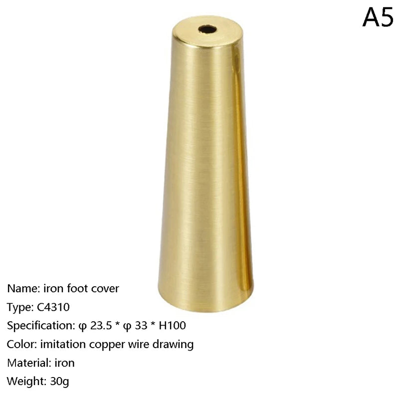 Brushed Brass Furniture Leg Cap Cover | Table & Chair Protector Furniture Leg Cap Peaceful Pleasures Health and Wellness A5