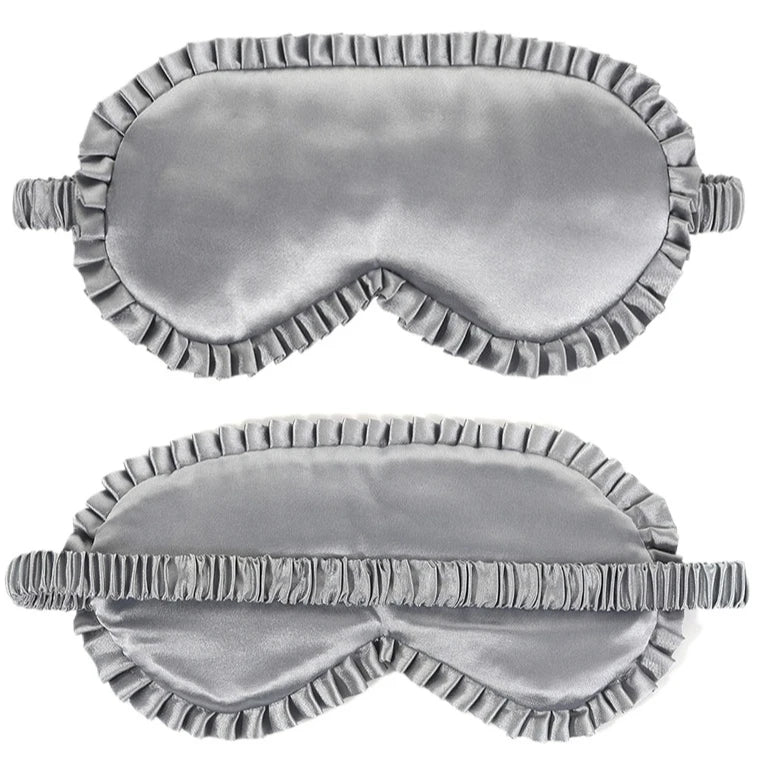 Premium Silk Sleep Eye Mask – Lace Trim Lightproof Blindfold