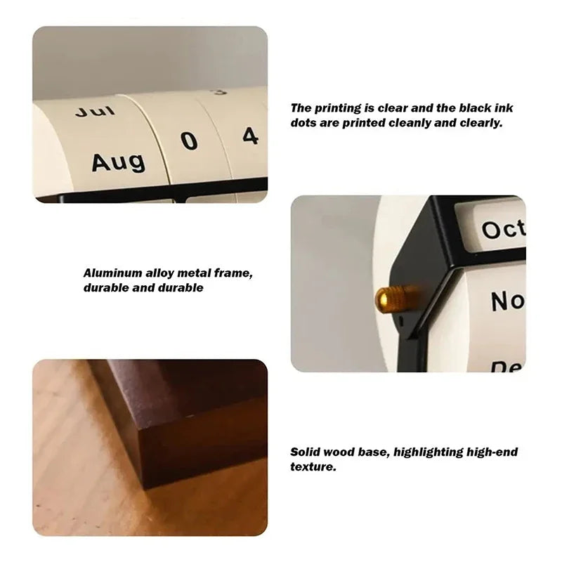 Rotary Calendar Large Rotating Table Calendar Desktop Ornament Table Calendar Postgraduate Entrance Exam Inspirational Calendar Peaceful Pleasures Health and Wellness
