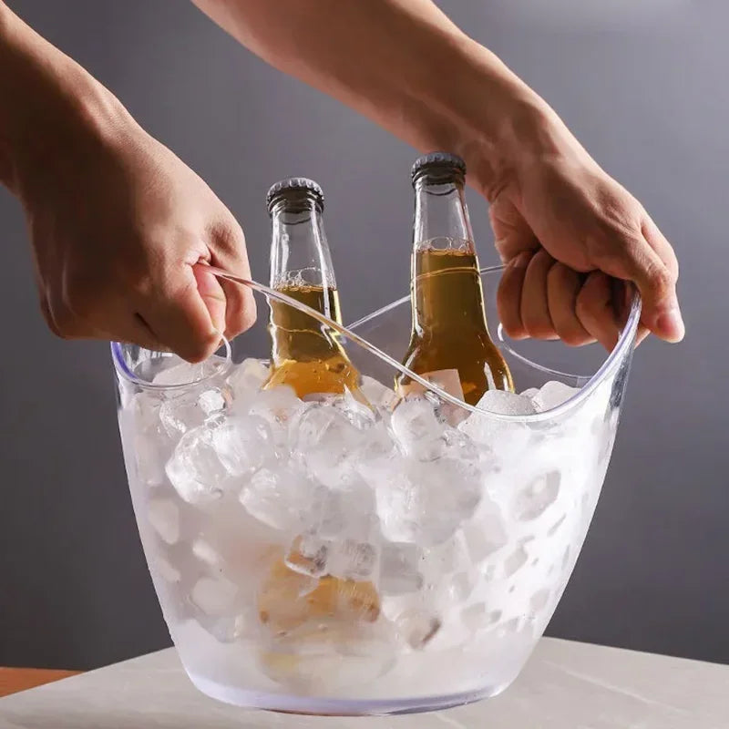 2026 Hot Transparent Ice Cube Storage Bucket Beer Wine Bucket Bar Ice Bucket Container Champagne Can Wine Champagne Beer Chiller Peaceful Pleasures Health and Wellness