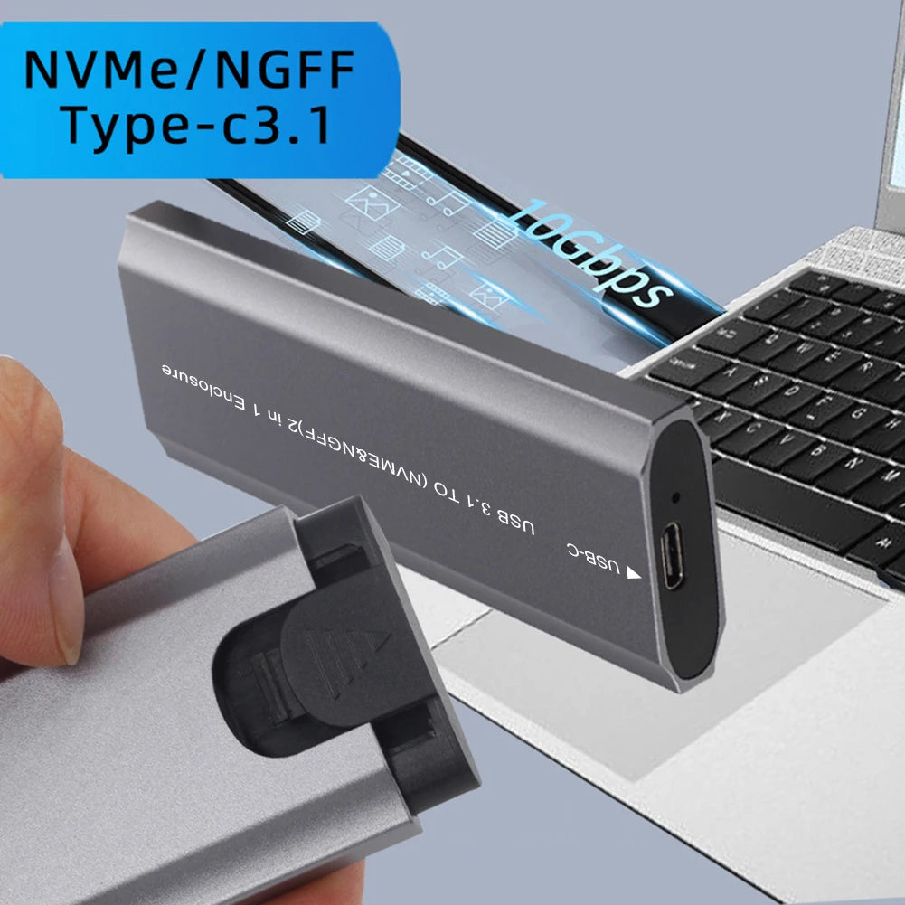M.2 NVMe/SATA SSD Enclosure – USB-C 3.1 10Gbps Adapter Peaceful Pleasures Health and Wellness