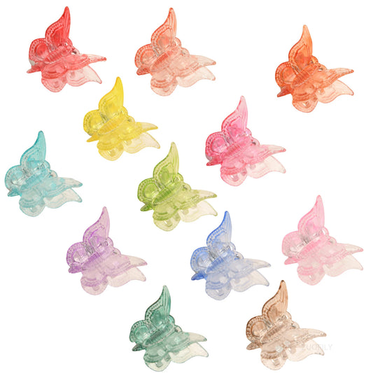 10-Pack Butterfly Hair Claw Clips | Gradient Mini Barrettes for Girls Butterfly Hair Clips Peaceful Pleasures Health and Wellness