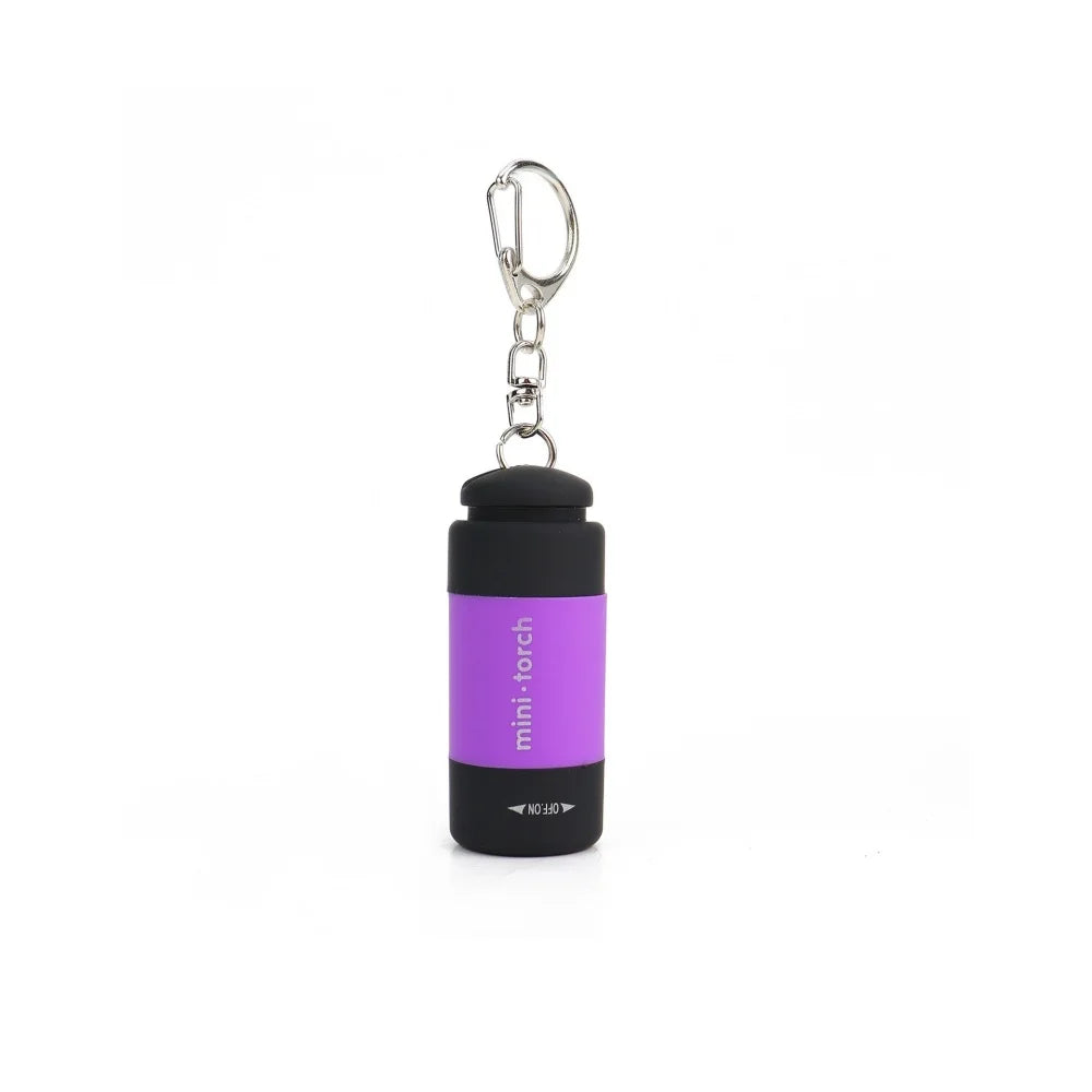 Mini USB Rechargeable LED Flashlight Keychain Waterproof Portable Small Flashlight for Outdoor Camping Hiking Emergency Home Use Peaceful Pleasures Health and Wellness PURPLE
