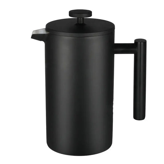 Black French Press Coffee Maker 304 Grade Stainless Steel Insulated Coffee Press with 2 Extra Screens 34oz (1 Litre) Peaceful Pleasures Health and Wellness Default Title