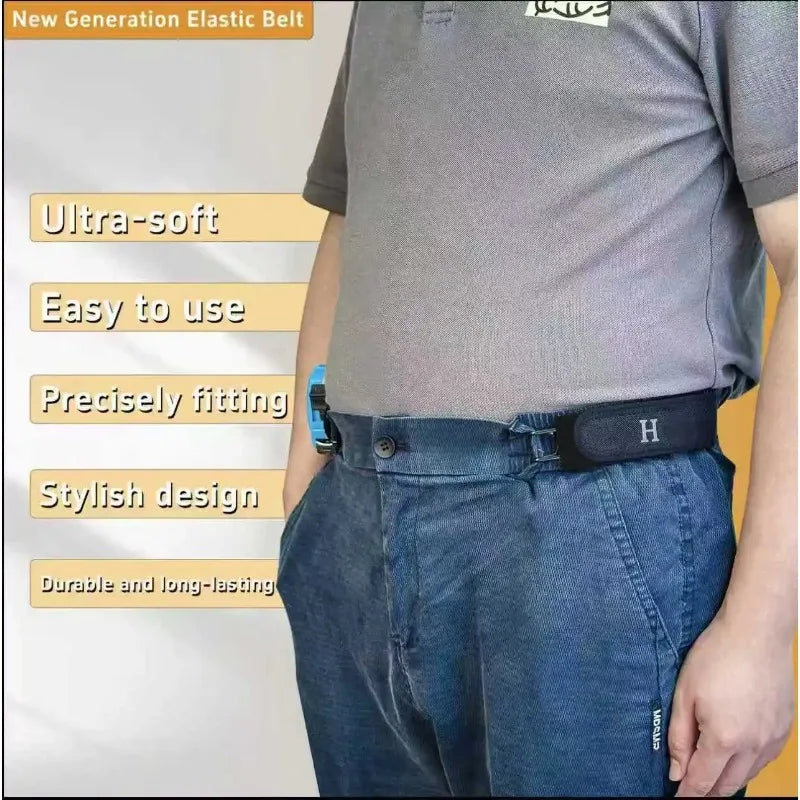 Hook & Loop Elastic Waist Belt | Adjustable Quick Release Unisex