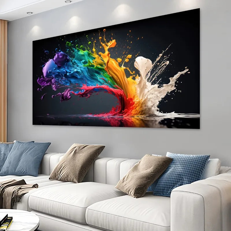 Colorful Pigment Wall Art Canvas Poster, Fashion Home Decoration, Waterproof, Painting Stuff, Fabric Print, Artwork, No Frame Peaceful Pleasures Health and Wellness