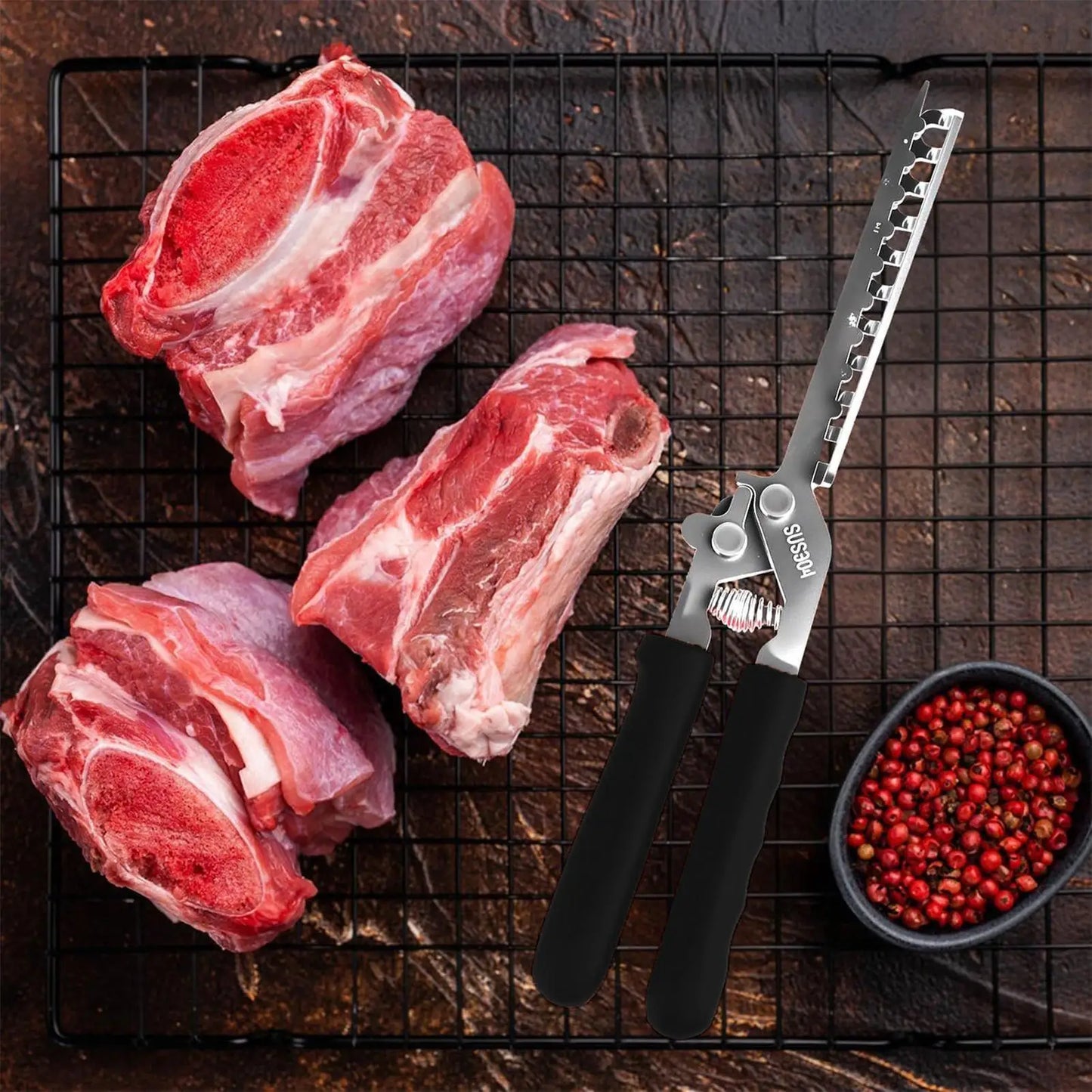 Rib Membrane Remover Tool | Stainless Steel BBQ Gadget Rib Membrane Remover Peaceful Pleasures Health and Wellness