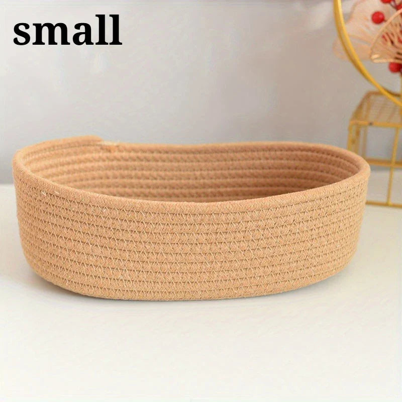 Nordic Hand-Woven Cotton Rope Storage Basket | Toy & Laundry