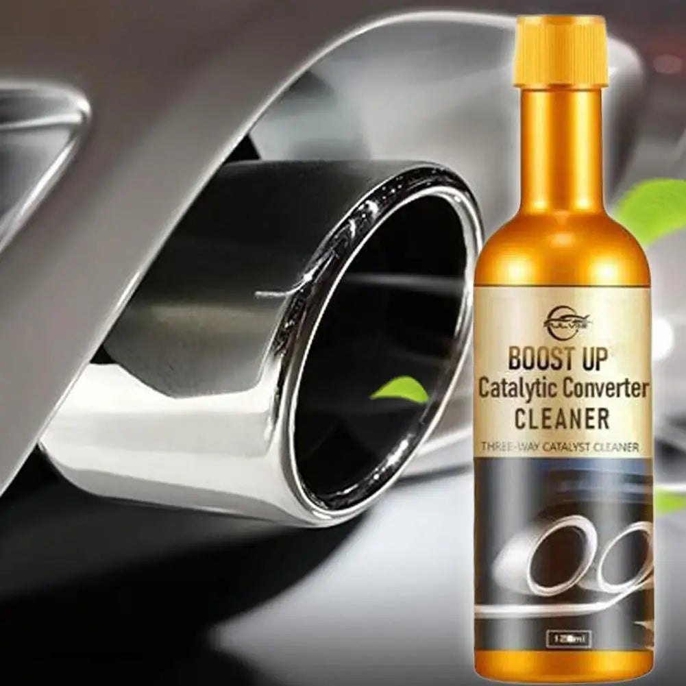 Catalytic Converter Cleaner (120ml) Agent Automotive Three Way Catalytic Converter Fuels System Powerful Engine Booster Cleaner Peaceful Pleasures Health and Wellness