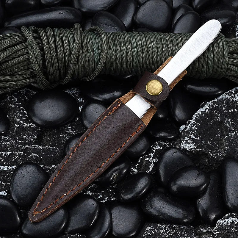 Stainless steel tea knife tea set Pu'er special Kung Fu tea brewing tool tea needle tea ceremony accessories with leather case Peaceful Pleasures Health and Wellness