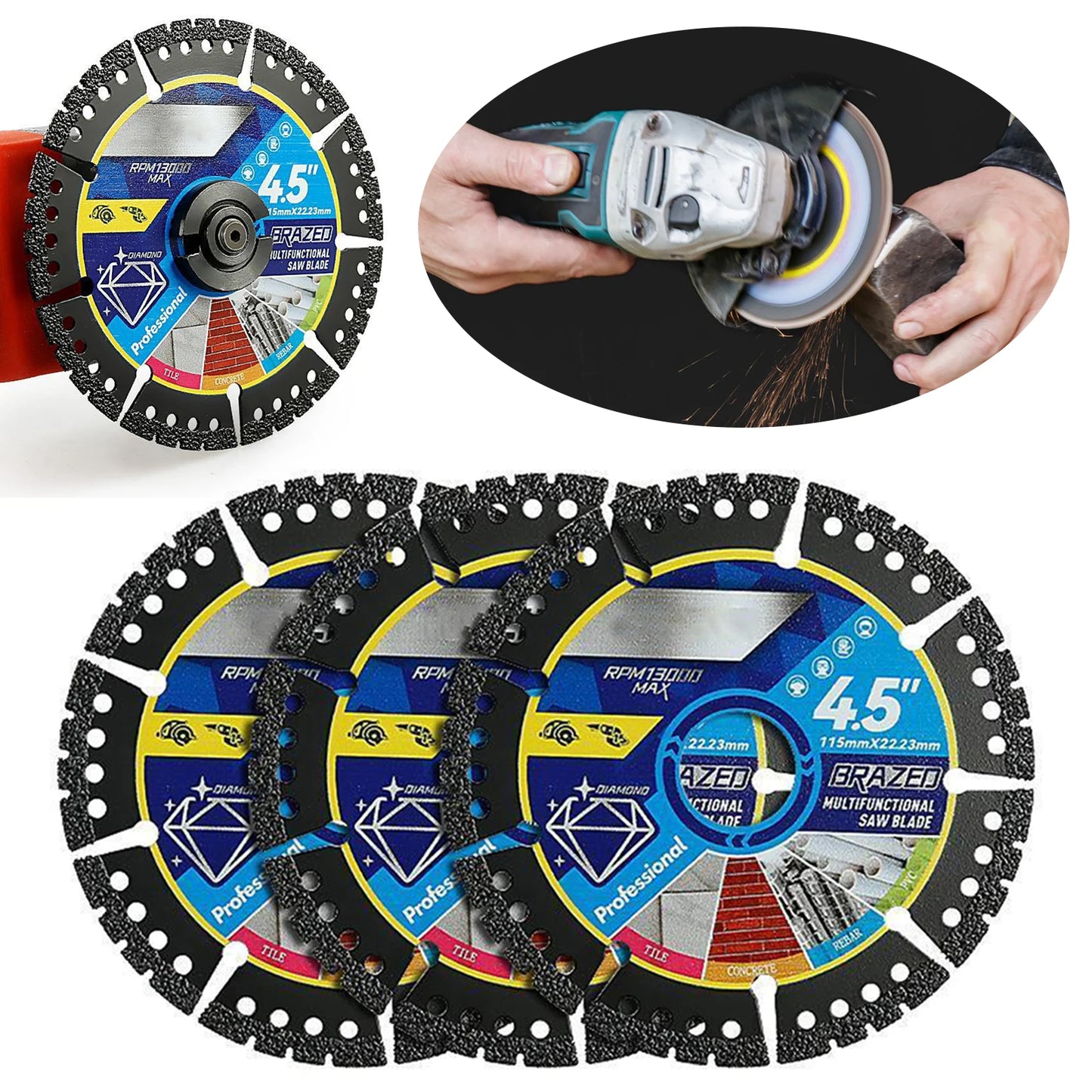 Multi-Material Cutting Blades Cut Metal Tile Stone Plastic Angle Grinder Saw Blades For Alloy Cast Iron Marble Tool Accessories Peaceful Pleasures Health and Wellness