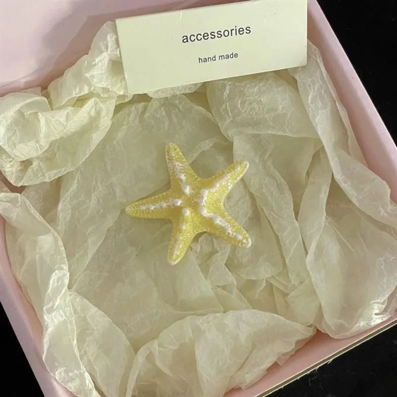 Resin Starfish Hair Clip | Duckbill Beach Barrette for Women