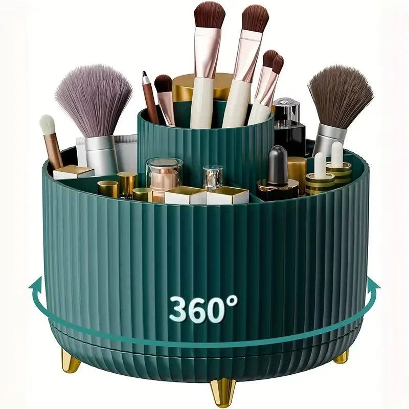 RUNTOIN 360° Rotating Makeup Brush Holder & Organizer Makeup Organizer Peaceful Pleasures Health and Wellness 360WG-GN