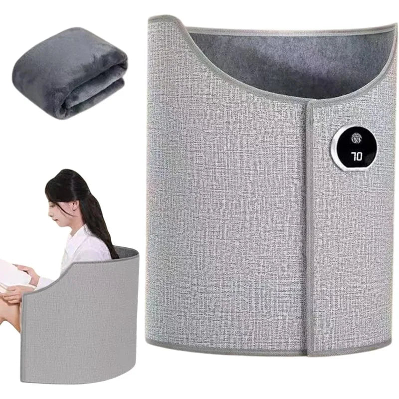 Foldable Under-Desk Electric Foot & Leg Warmer with Thermostat