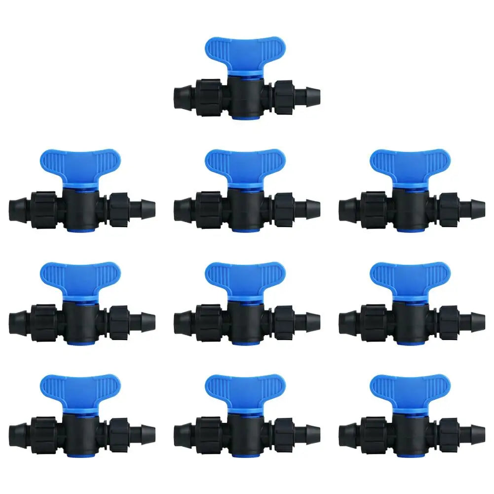 PE Pipe Bypass Valve Plastic Switch Valve for Micro Spray Drip Irrigation System Water Pipe Connector Drip Irrigation System Peaceful Pleasures Health and Wellness 10PCS
