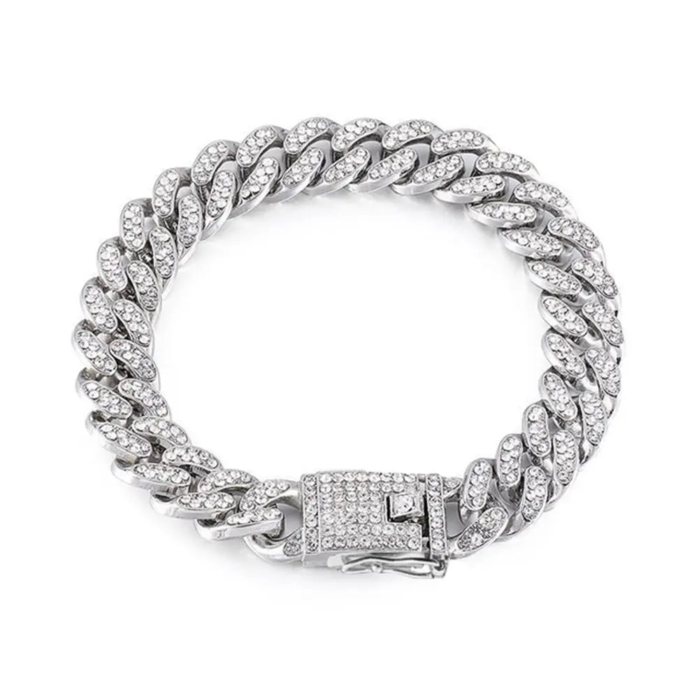 Rhinestone Dog Jewelry Necklace | Jeweled Pet Chain Collar
