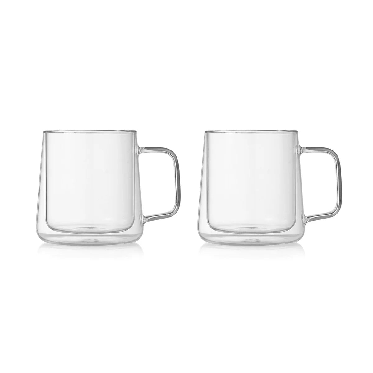 Double Wall Insulated Glass Cups, 13.5oz/24oz Glass Coffee Mugs, Clear Espresso Mugs for Latte, Cappuccino Cup with Handle Peaceful Pleasures Health and Wellness 400ML 400-600ml