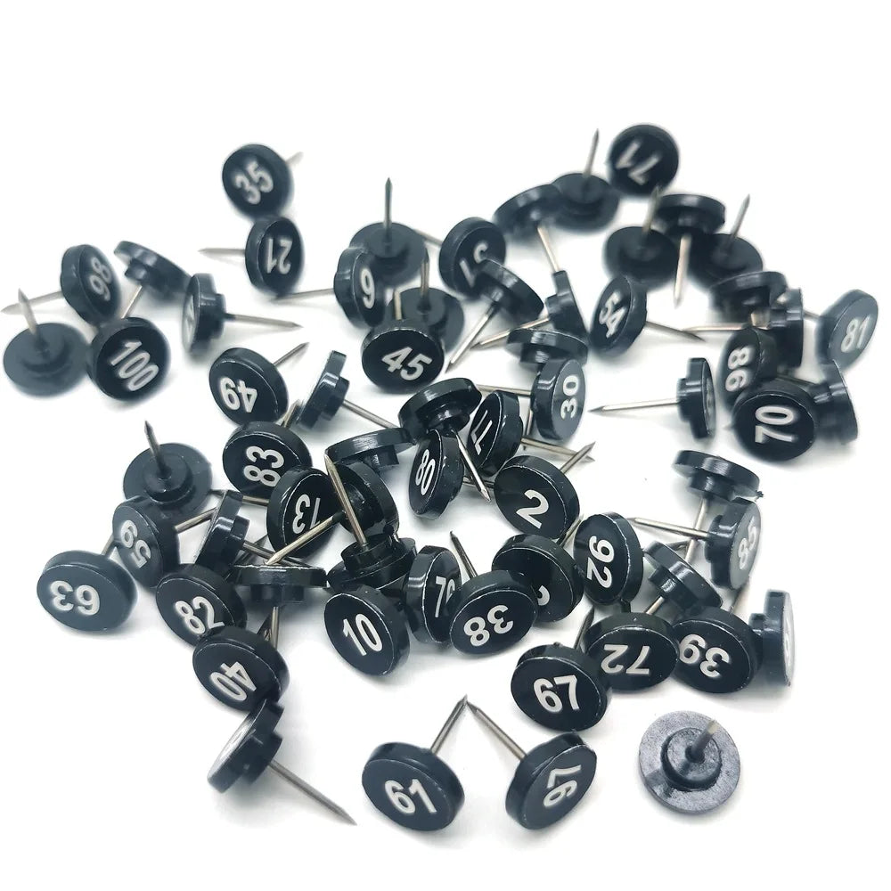 Bview Art Plastic Numbered Round Push Pins Decorative Thumb Tacks