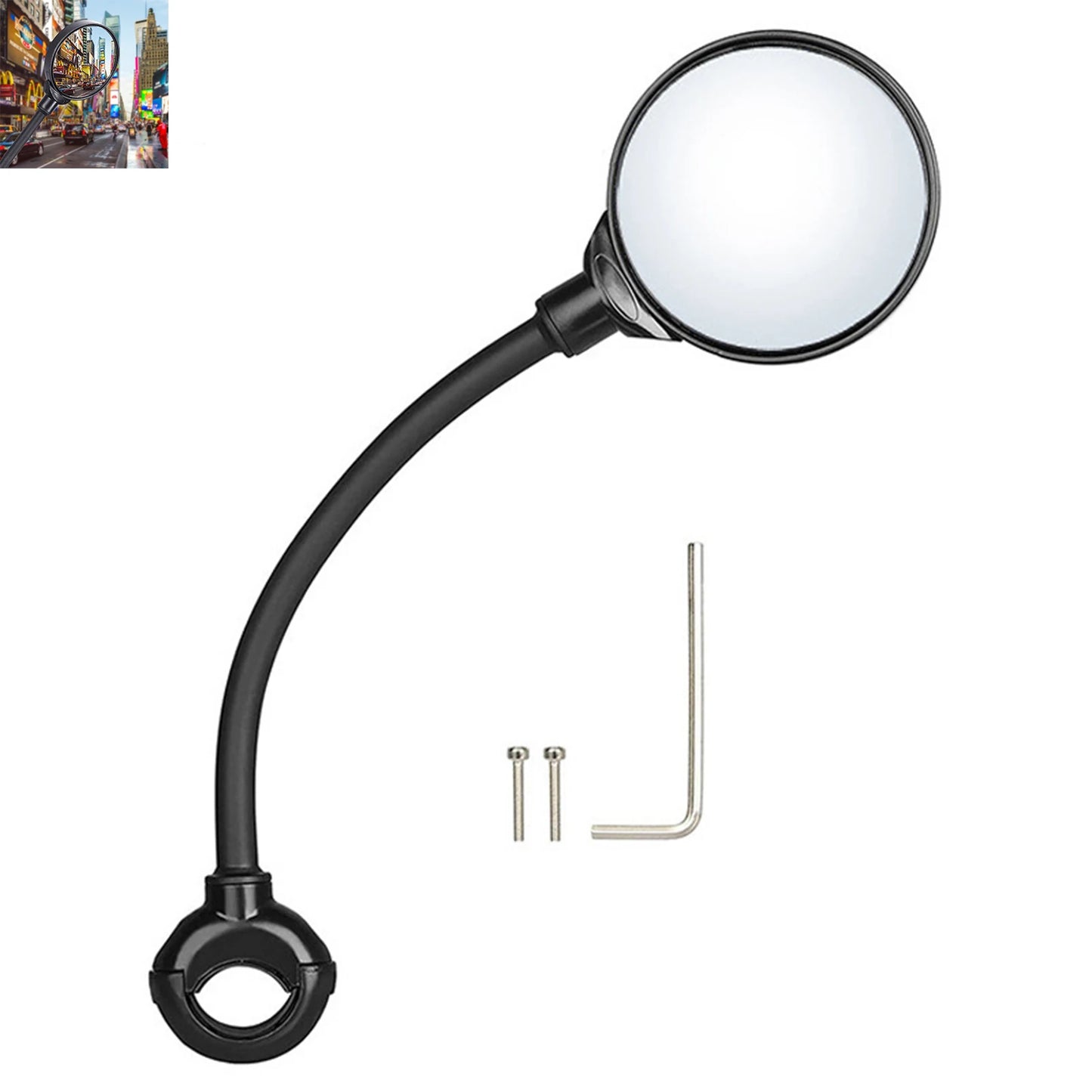 Bicycle Mirror for Handlebars Hose Adjustable Rear View Mirror Reflector for Moped Bike Standard Bike Peaceful Pleasures Health and Wellness