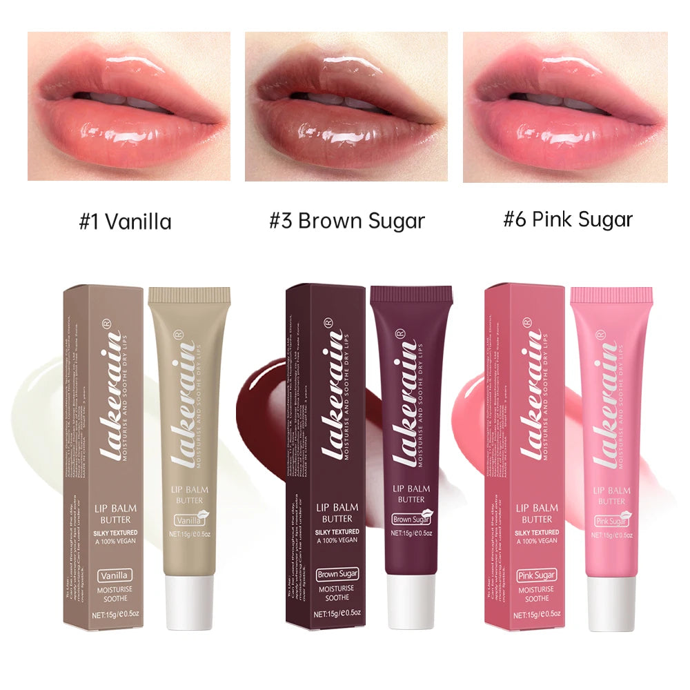 3pcs/Kit Butter Moisturizing Lip Gloss Oil Jelly Lipgloss Liquid Lipstick Lip Tint Brown Sugar Crystal Lip Balm Peaceful Pleasures Health and Wellness 136