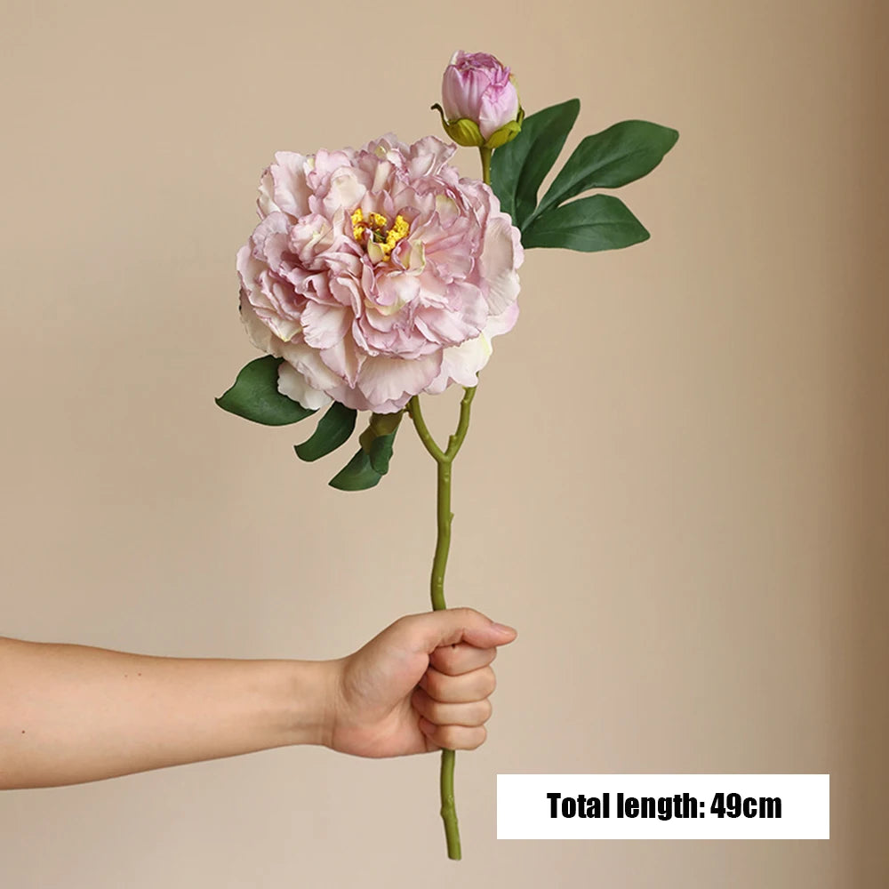 Large Silk Peony Artificial Flowers 16cm – Wedding & Home Decor