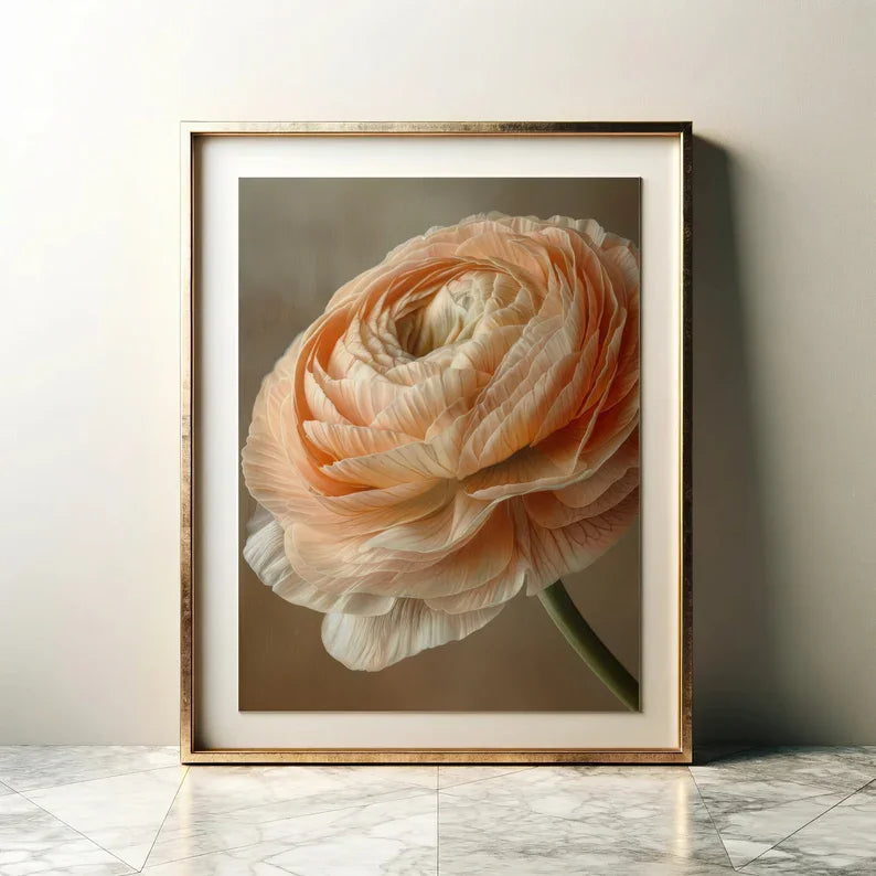 Vintage Flower Magnolia Peony Tulips Fresh Plant Painting on Canvas Poster and Print Minimalist Wall Art Pictures Home Decor Peaceful Pleasures Health and Wellness