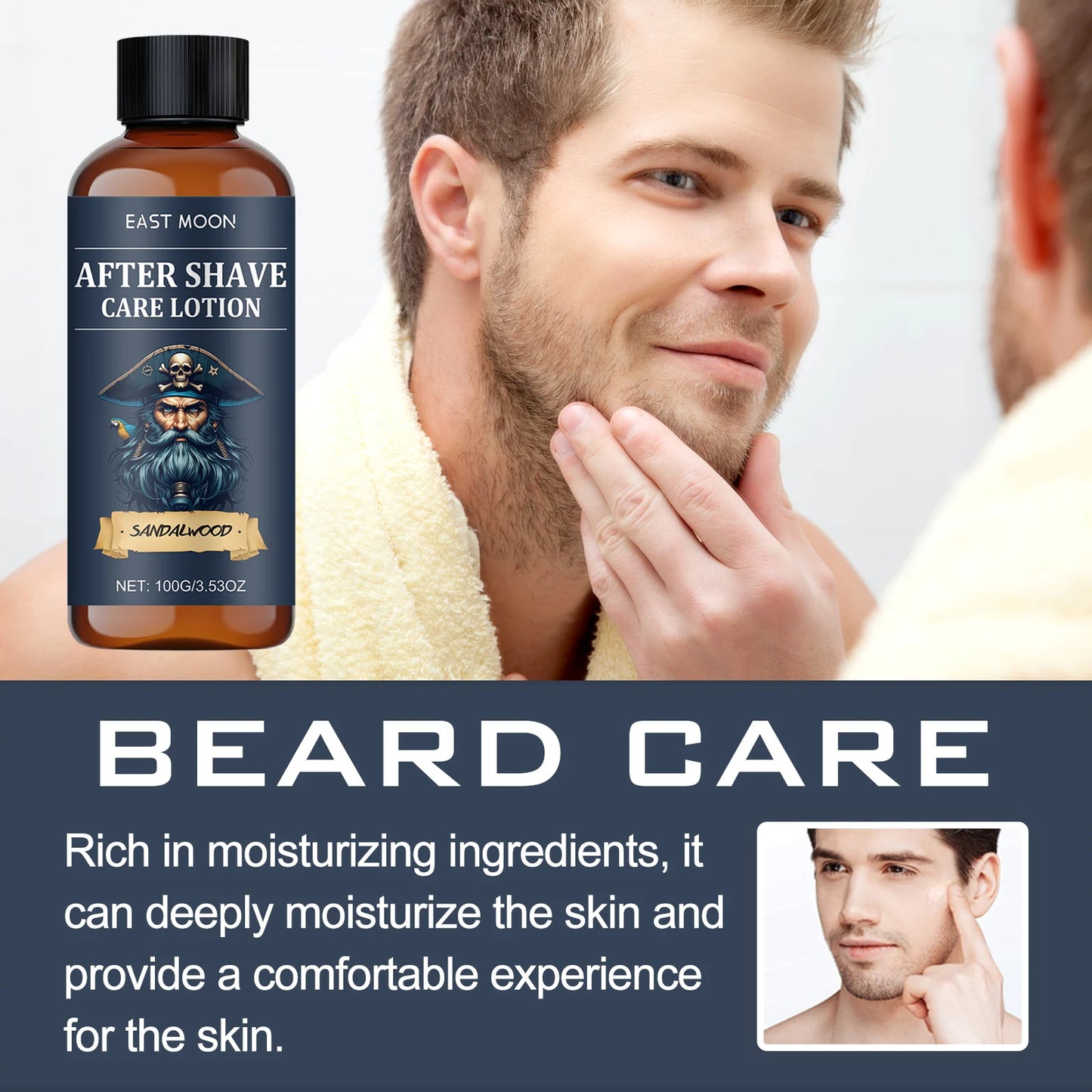East Moon Men's After Shave Balm – Hydrating Post-Shave Cream