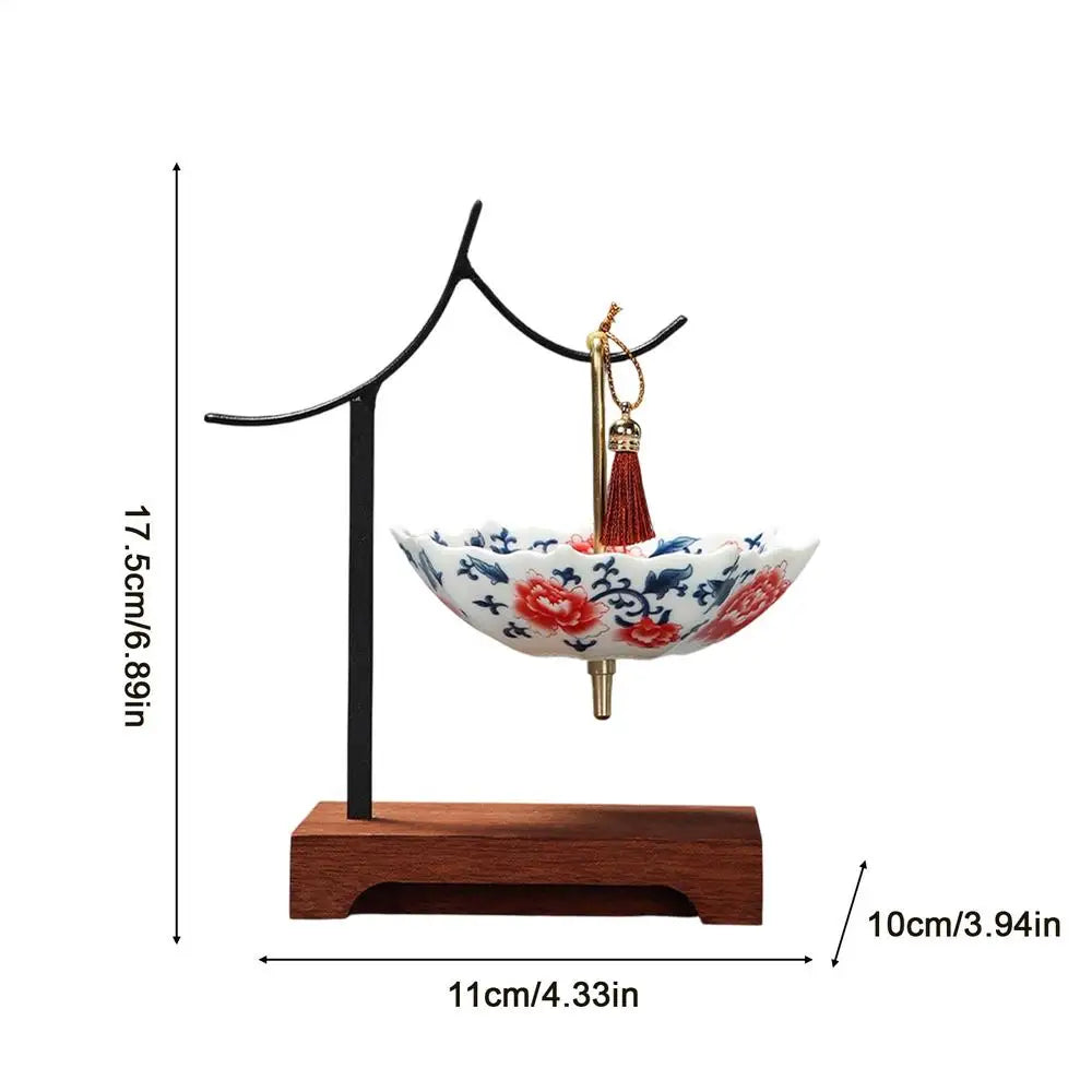 Tea Strainer Umbrella Design Ceramic Leaf Colander with Stand Strainers for Loose Tea for Enhances Flavor Softens Water Cooking Peaceful Pleasures Health and Wellness B China Mainland
