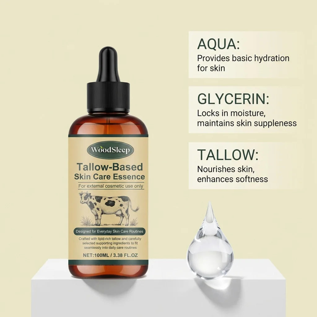 WOODSLEEP Beef Tallow Facial Serum – Hydrating Face Oil 100ml