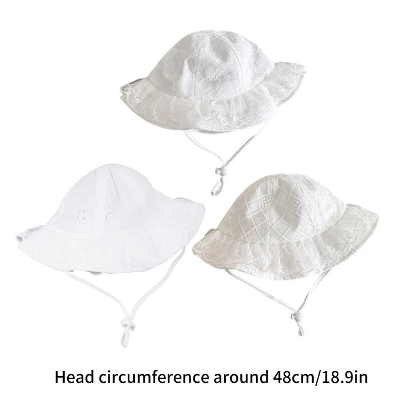 Baby Fisherman Sun Hat | Lace Cotton Infant Bucket Hat
