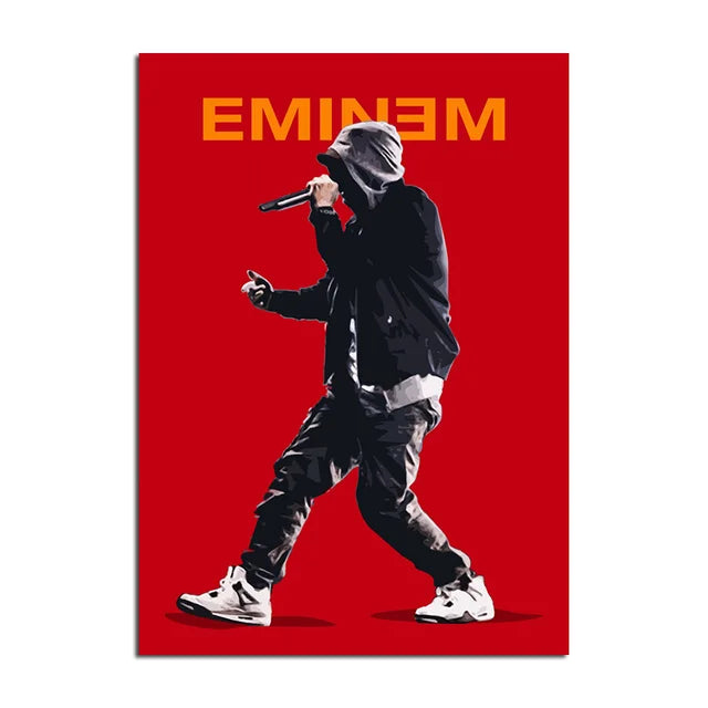 Super Rapper Eminems Posters and Prints Great Rap Singer Canvas Painting Music Star Wall Art Picture for Bedroom Home Decor Peaceful Pleasures Health and Wellness A3 30X40CM