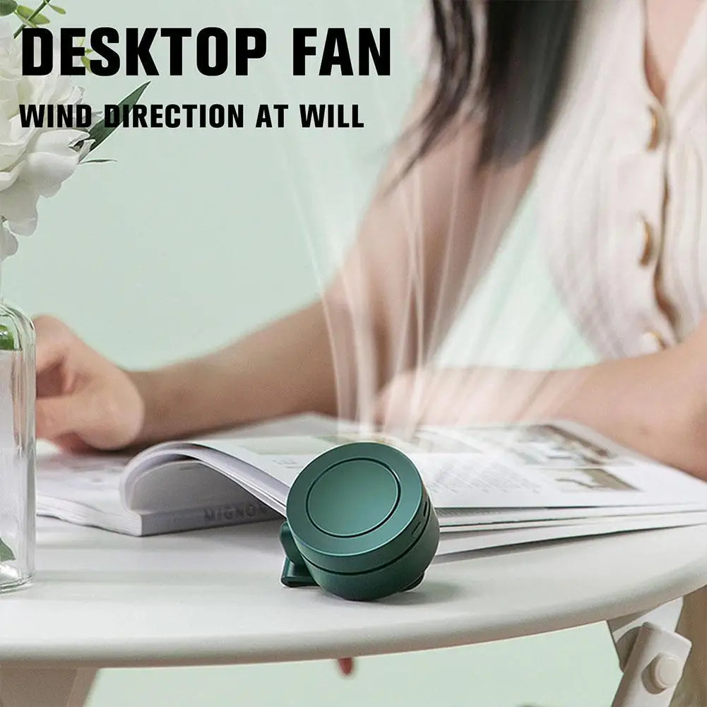 Portable Mini Hanging Clip Fan Lightweight USB Noise Reduction Neck-Mounted Electric Fan Desktop Handheld Cooling Device Peaceful Pleasures Health and Wellness